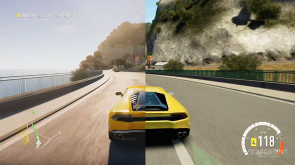 Forza Horizon 2 porównanie grafiki między Xbox One i