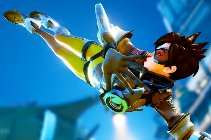 Tracer z Overwatch w Street Fighter V