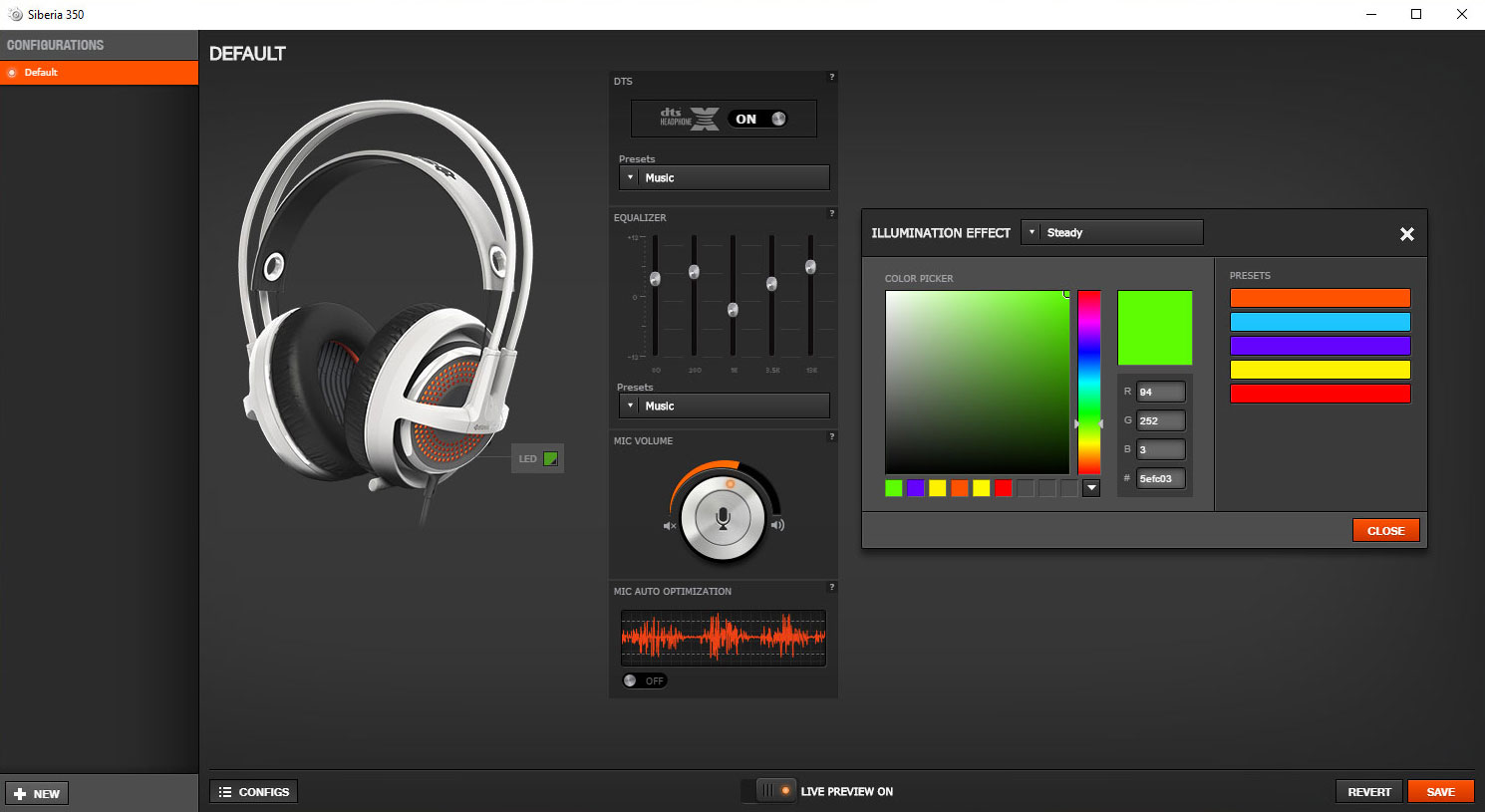 SteelSeries Engine 3 pozwala spersonalizować słuchawki.