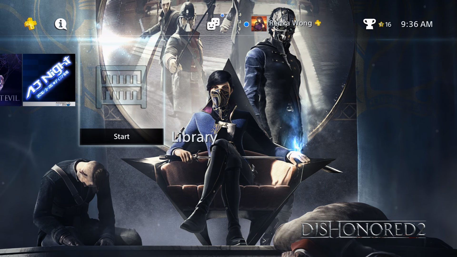 Darmowe dynamiczne motywy na PS4 z Dishonored 2