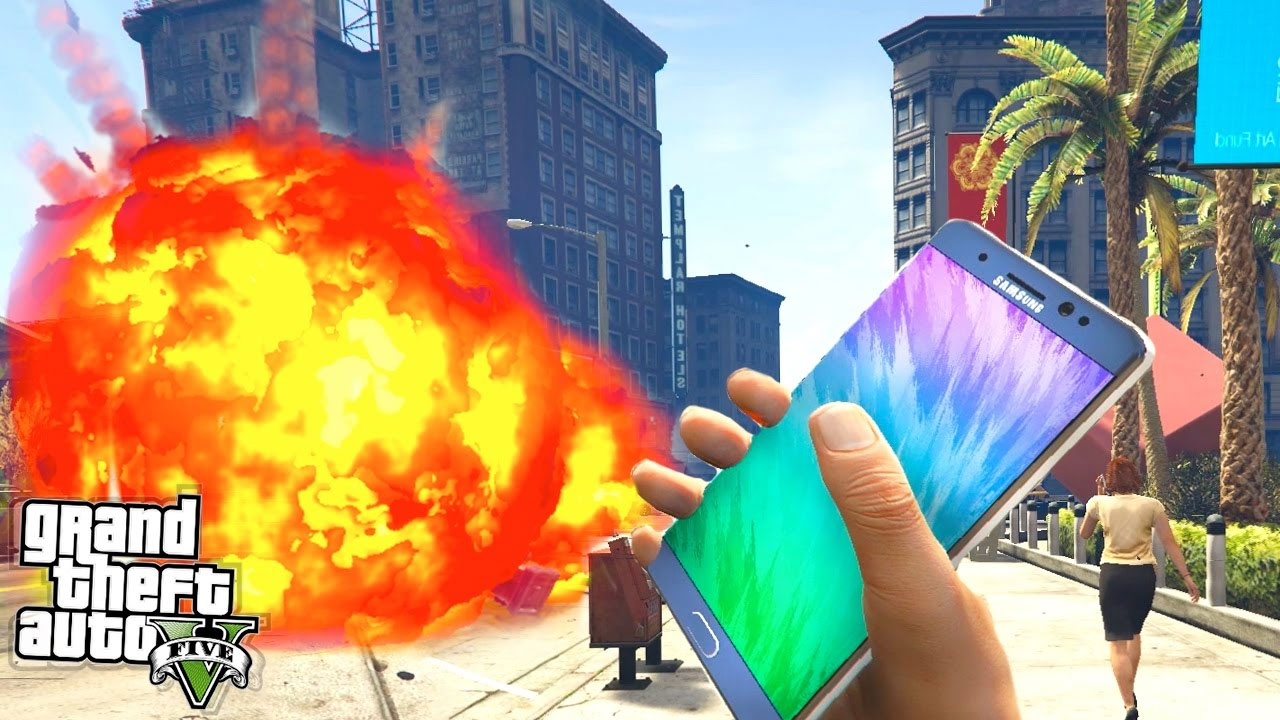 Samsung blokuje filmik na YouTube z wybuchającym Galaxy Note 7 w GTA V