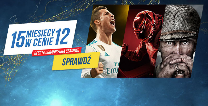 Oferta PS Plus na styczeń i promocja na subskrypcję. 15 miesięcy w cenie 12