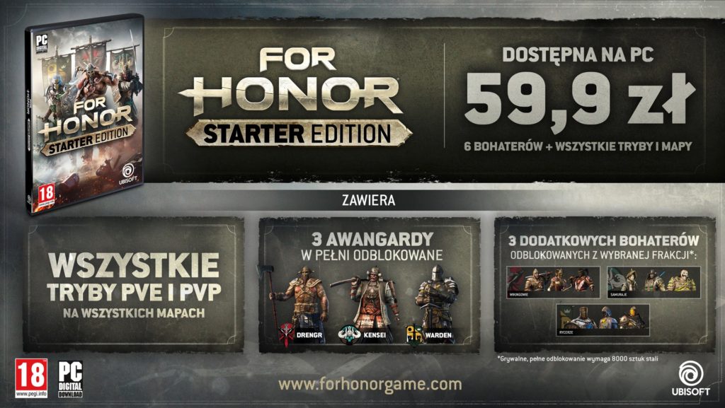 Чем отличается for honor starter edition от for honor