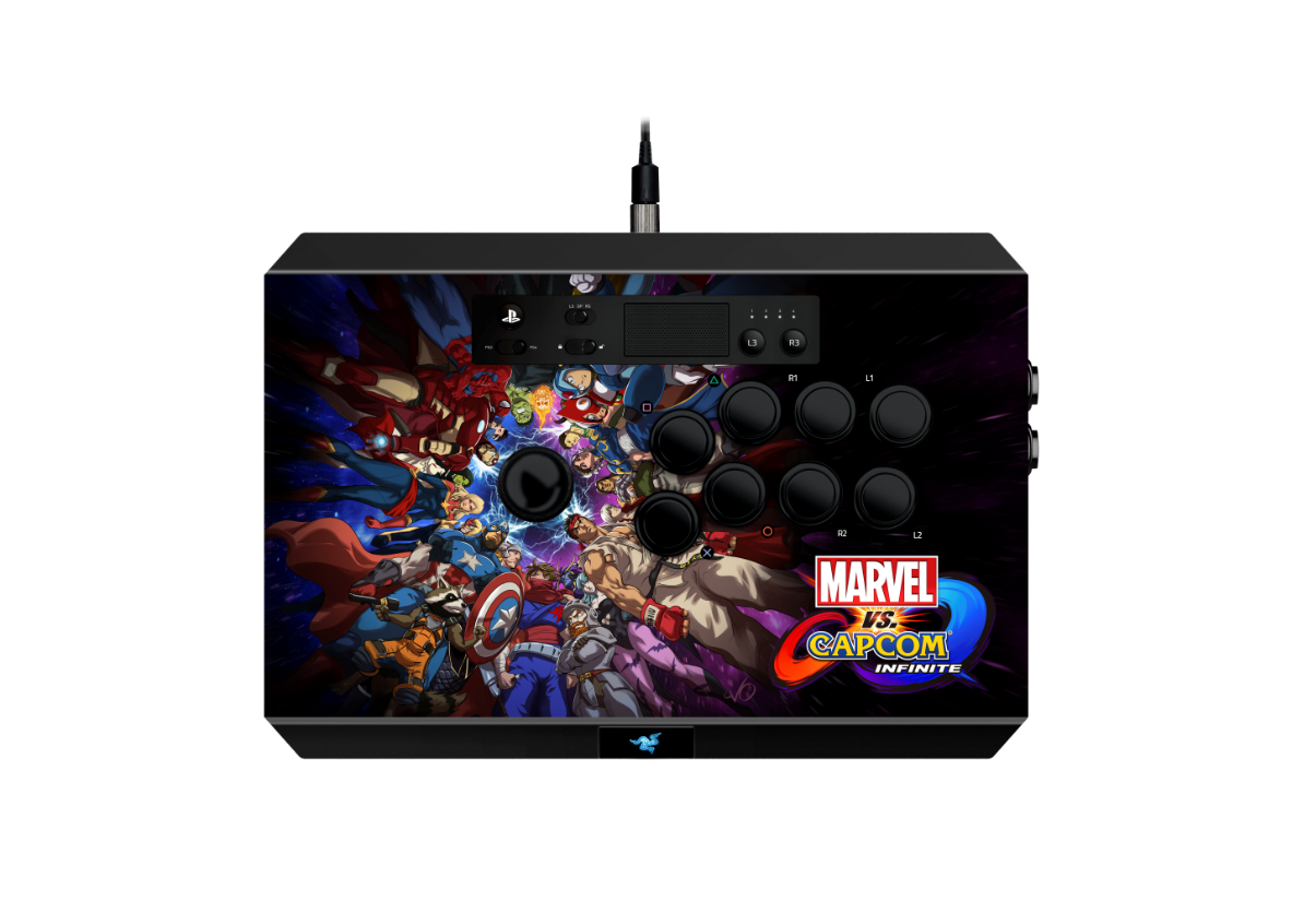 Arcade stick dla PlayStation 4 inspirowany grą Marvel vs. Capcom Infinite