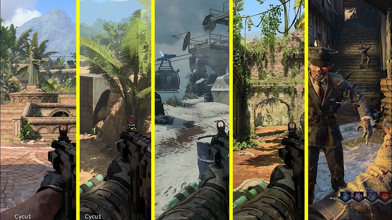 Mapy Call of Duty: Black Ops 4 vs Black Ops vs Black Ops 2