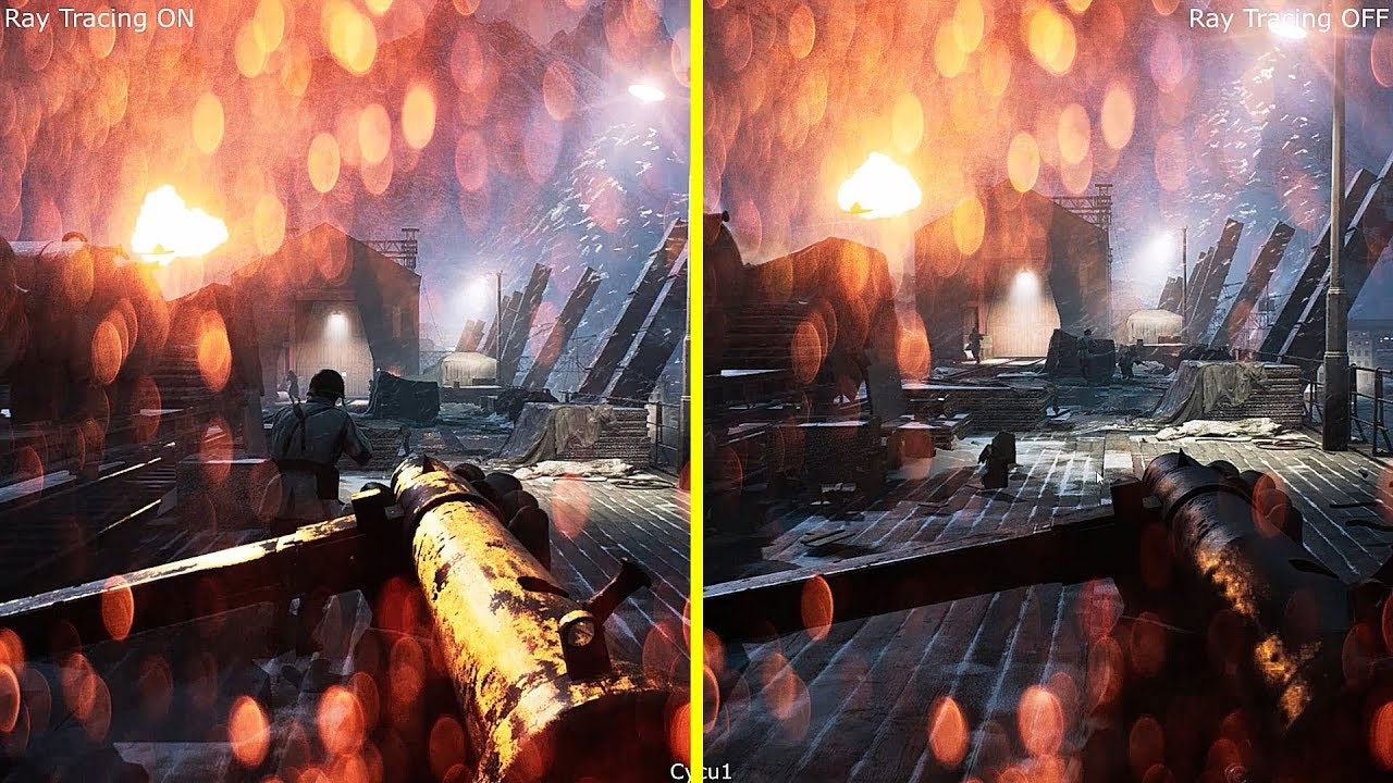 Ray Tracing w Battlefield 5. Porównanie gry z włączoną i wyłączoną opcją