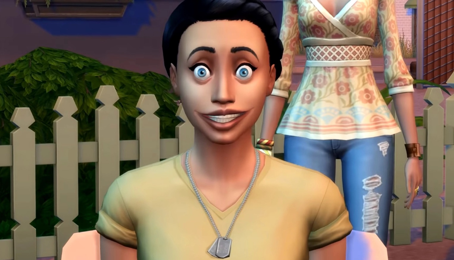 The Sims 4 - postać robiąca dziwną minę