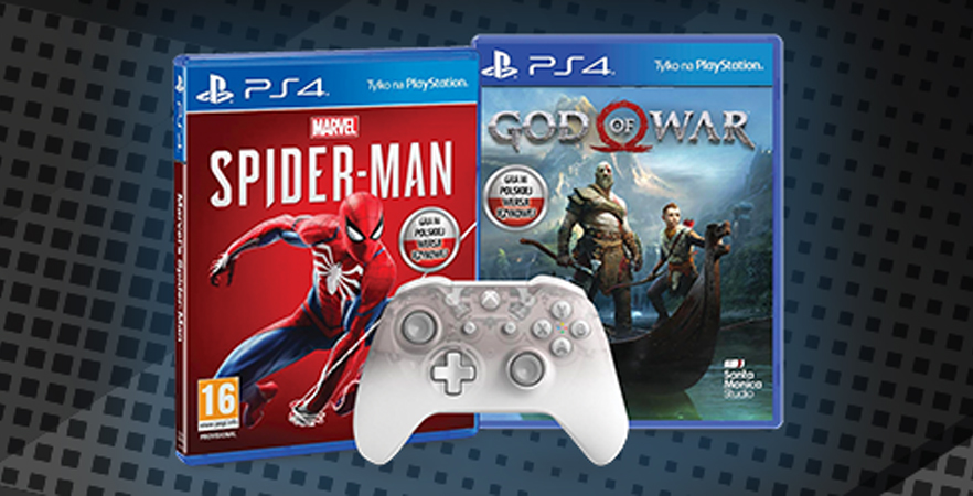 Spider Man i God of War na PS4 po 109 zł. Duży rabat na pada do Xbox One