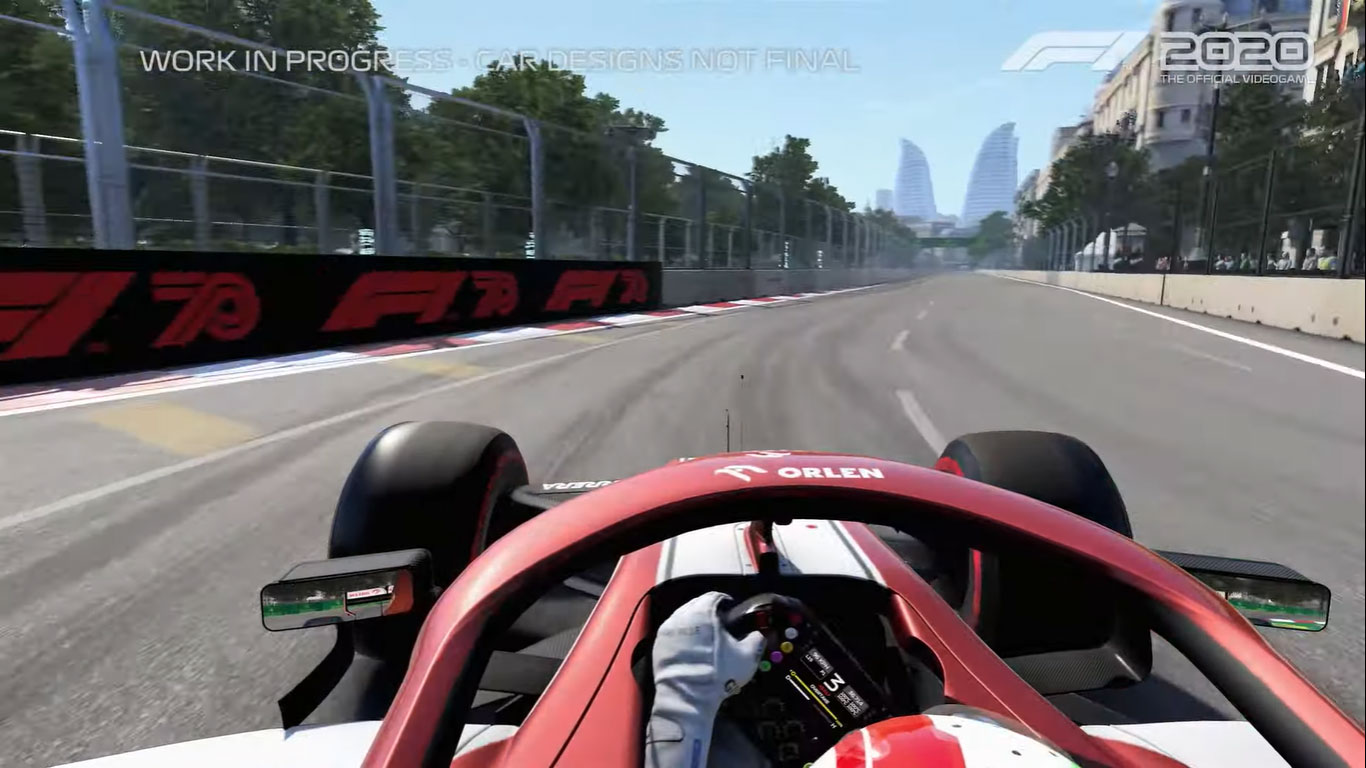 F1 2020 – trasa w Azerbejdżanie na nowym filmiku