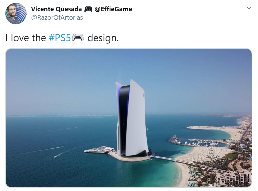 PS5 jako ogromny budynek