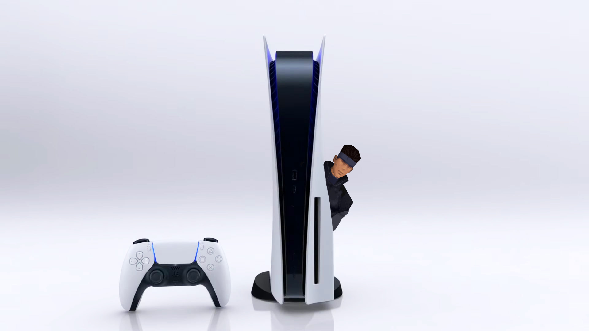 PS5 - Solid Snake za konsolą