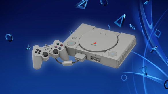 PS1 - konsola na tle PlayStation