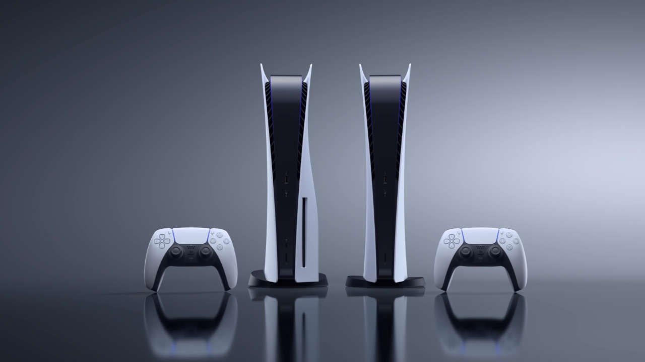 Konsola PS5 z dwoma padami dualsense i wariantem digital