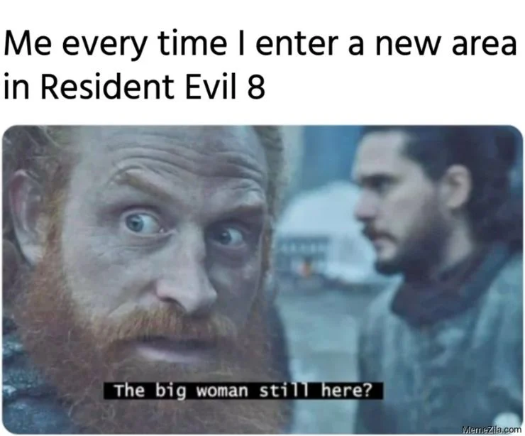 Meme z Resident Evil Village