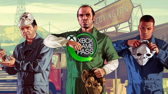 Xbox Game Pass - Trevor z GTA V trzyma logo