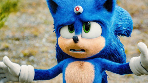 Film Sonic 2 - główny bohater z bombą na czole