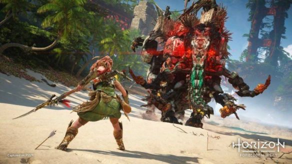 Horizon Forbidden West - Aloy i robo-mamut