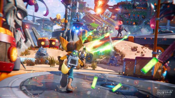 Ratchet & Clank: Rift Apart - zrzut ekranu ze strzelaniny