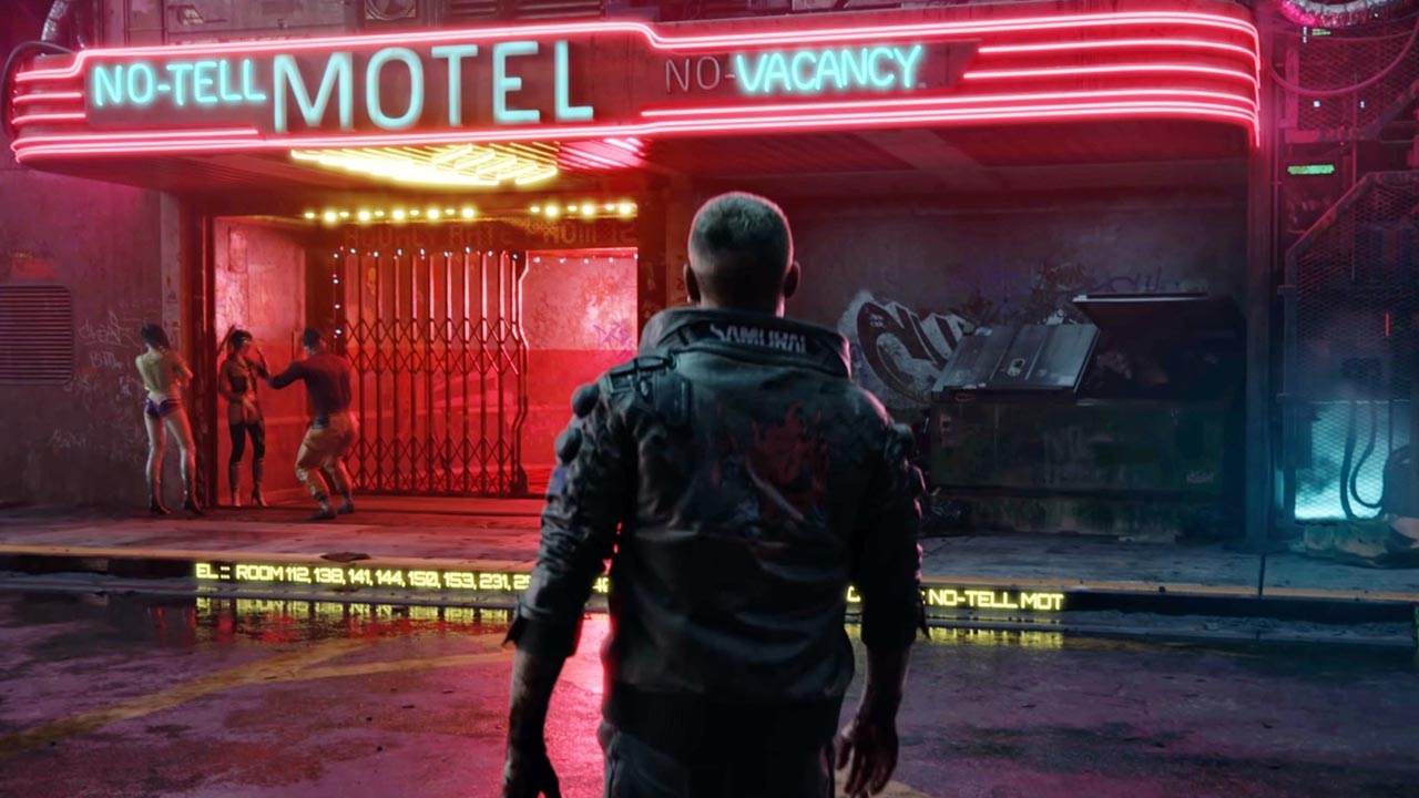 Cyberpunk 2077 - V patrzy na motel