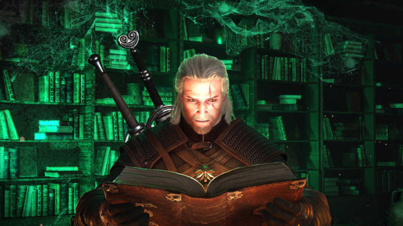 Geralt czyta księgę - Wiedźmin 3