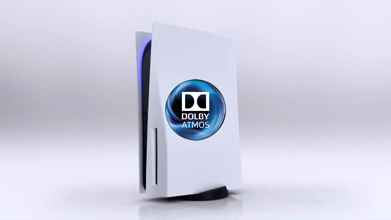 PS5 z logo Dolby Atmos