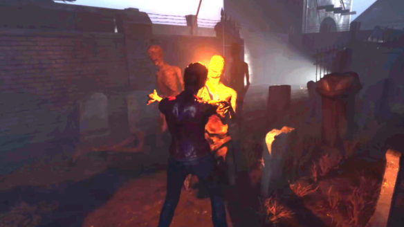 Resident Evil Code Veronica - bohaterka walczy z zombie