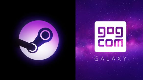 Gra za darmo na GOG i Steam - logo platform