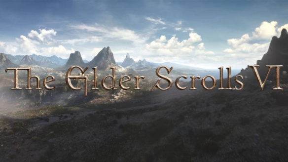TES VI - grafika z napisem The Elder Scrolls VI na tle gór