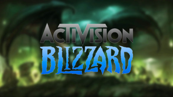 Activision Blizzard - logo na tle World of Warcraft