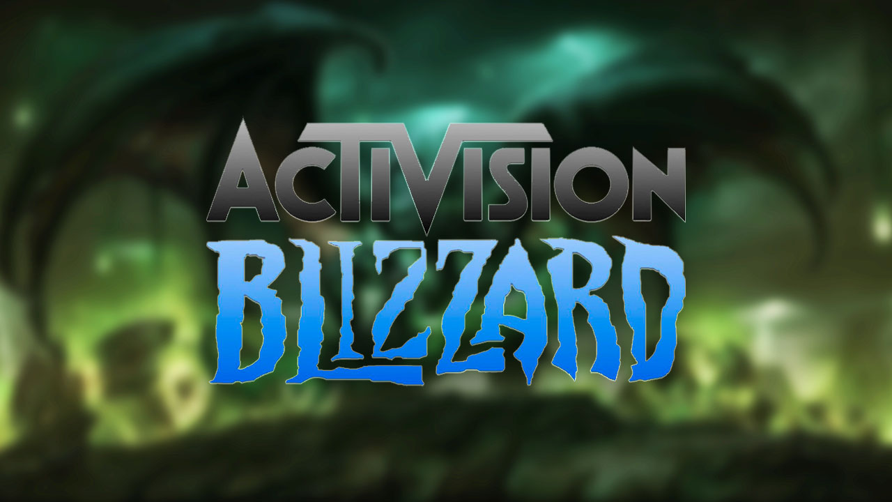 Activision Blizzard - logo na tle World of Warcraft