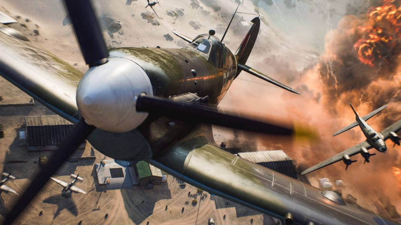 Battlefield 2042 - lecące samoloty i wybuch w tle