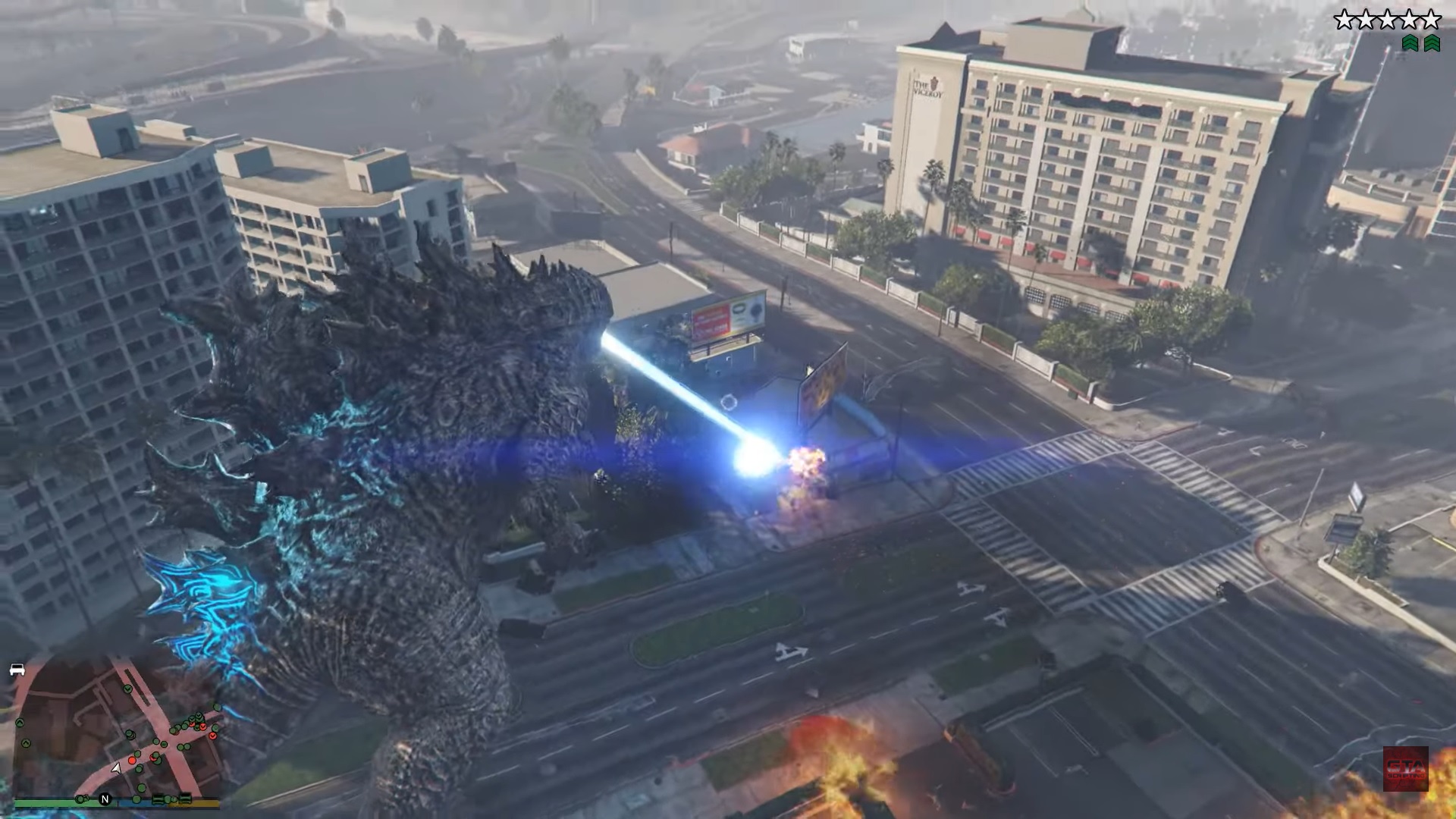 GTA V mod Godzilla