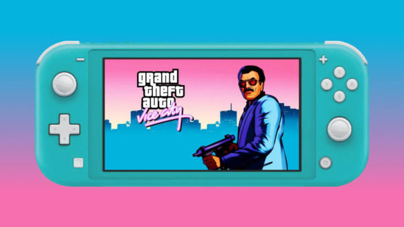 Nintendo Switch Lite - z uruchomionym GTA Vice City