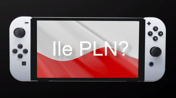 Nintendo Switch OLED - grafika z polską flagą na konsoli