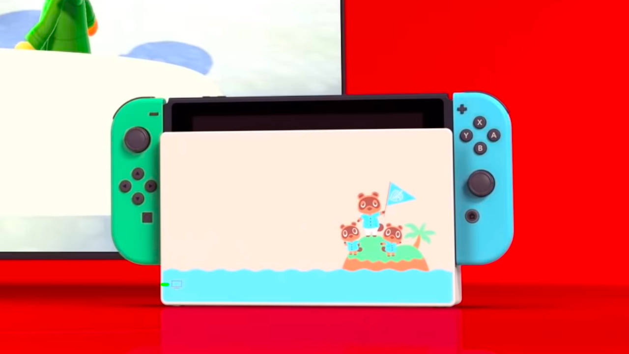 Nintendo Switch w docku - edycja Animal Crossing