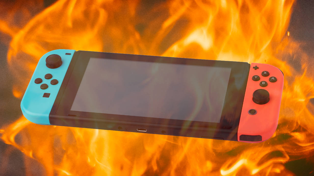 Nintendo Switch w płomieniach