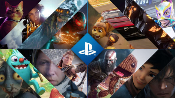 PlayStation - nowe gry, kolaż grafik z najróżniejszymi bohaterami z gier