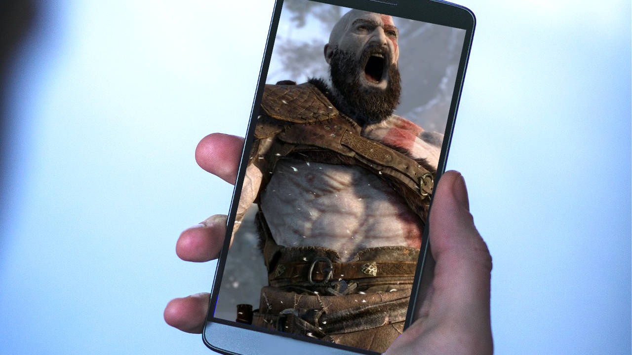 PlayStation - smartfon z grafiką God of War - Kratos