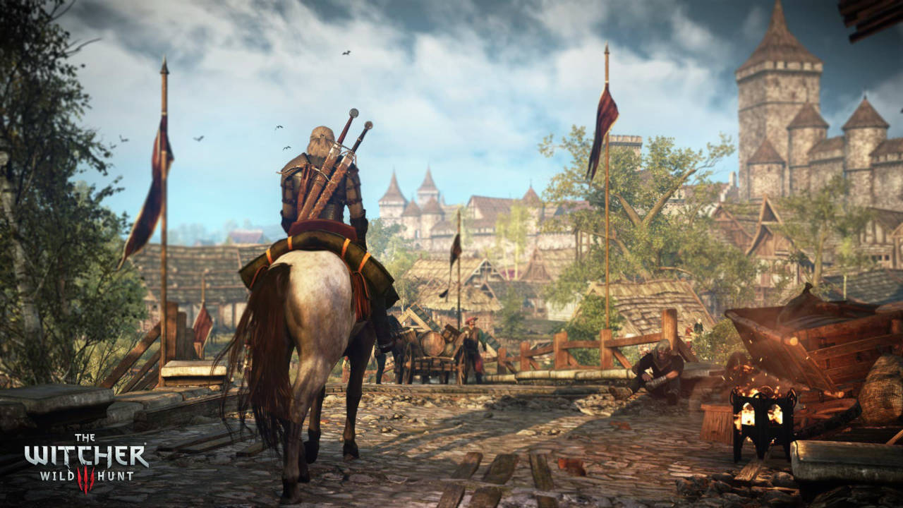 Wiedźmin 3 - Geralt na Koniu w mieście