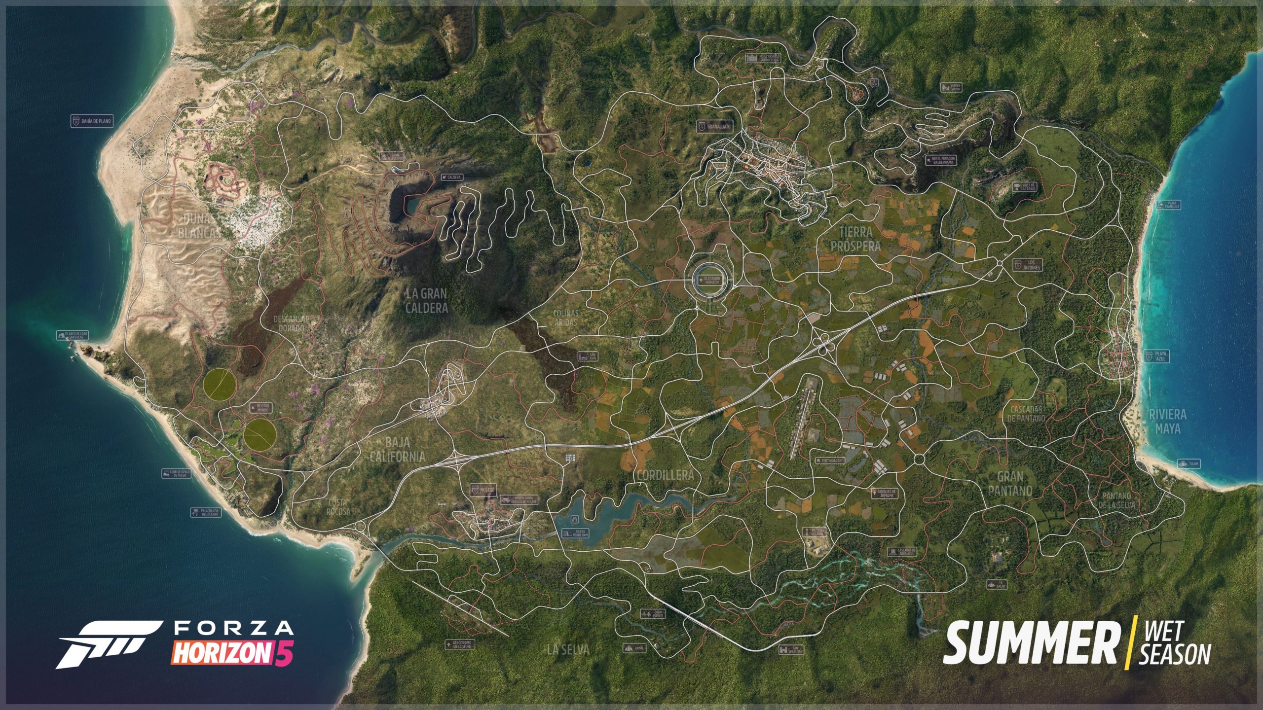 Forza Horizon 5 - mapa