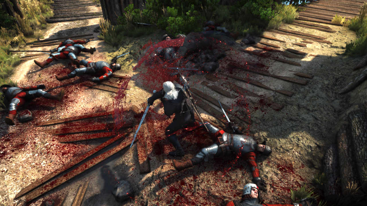 Wiedźmin 3 Dziki Gon - Combo Blood - Geralt rozczłonkował kilku redańskich żołnierzy i obmył okolicę ich krwią