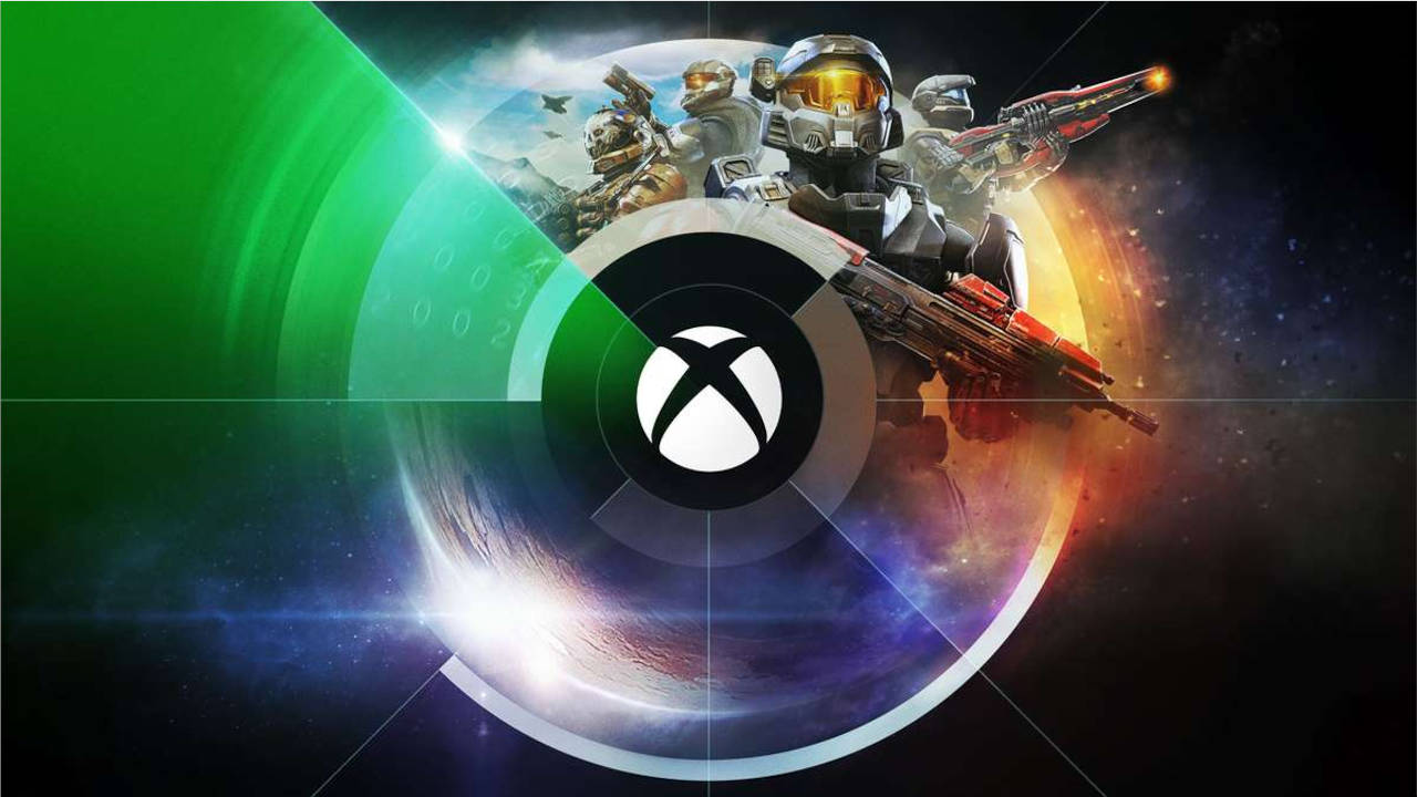 Xbox logo - w tle żołnierze z Halo