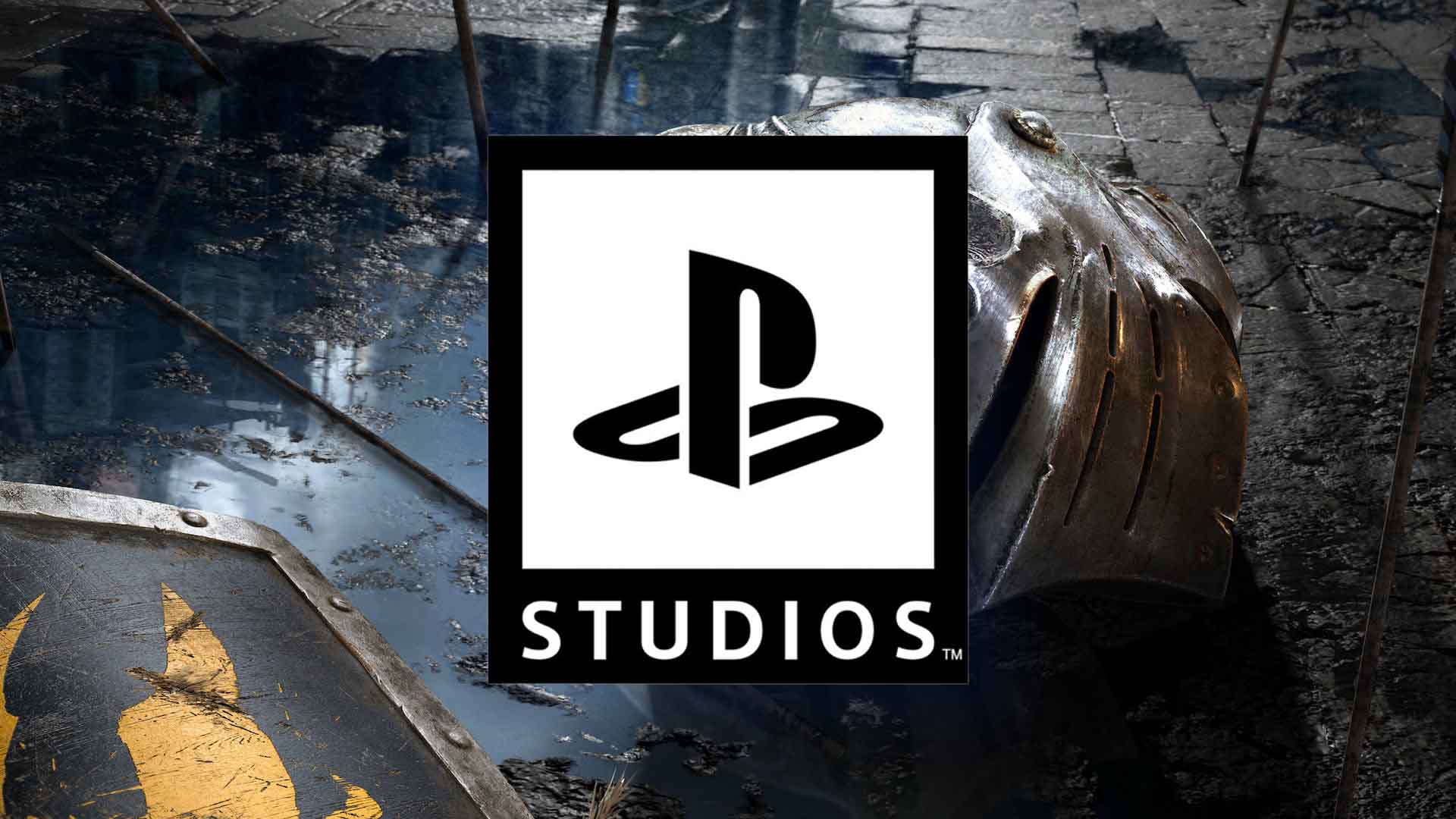 Logo PlayStation Studios na tle grafiki z Demon's Souls Remake