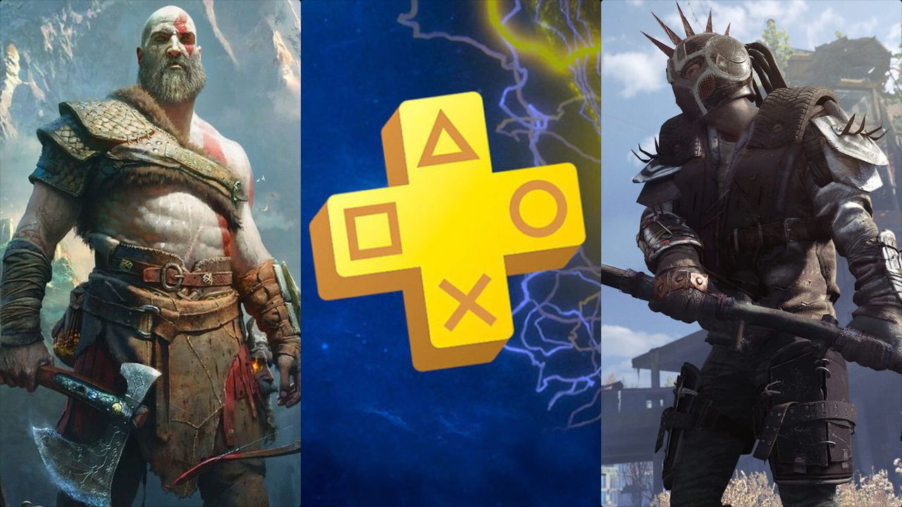 Kratos z God of War, logo PS Plus, rzezimieszek z Dying Light 2 Stay Human w opancerzowej punk zbroi