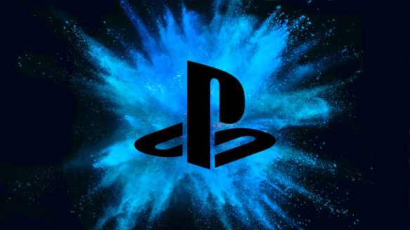 PS VR2 - State of Play - Nowe gry na PS4 i PS5 - logo PlayStation na tle niebieskiego wybuchu - PG