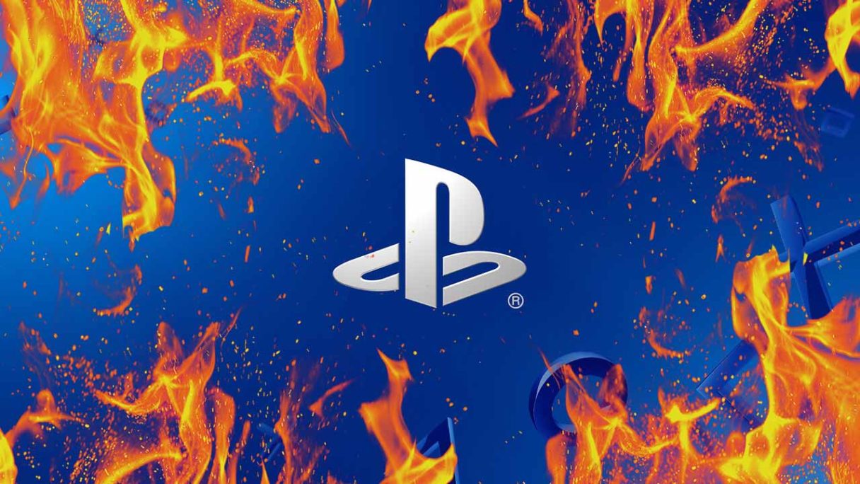 PlayStation - logo z ogniem
