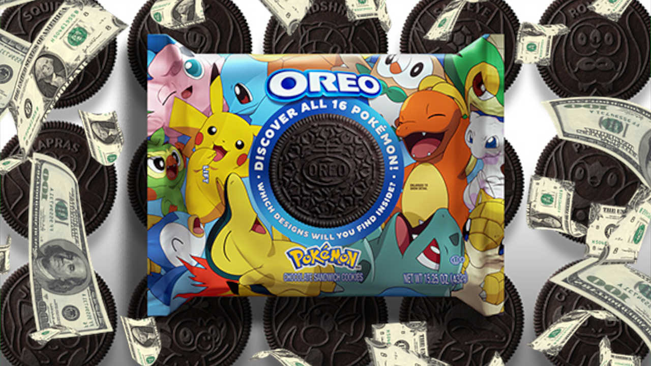 Pokemon x Oreo - paczka ciastek, wokół dolary- PG