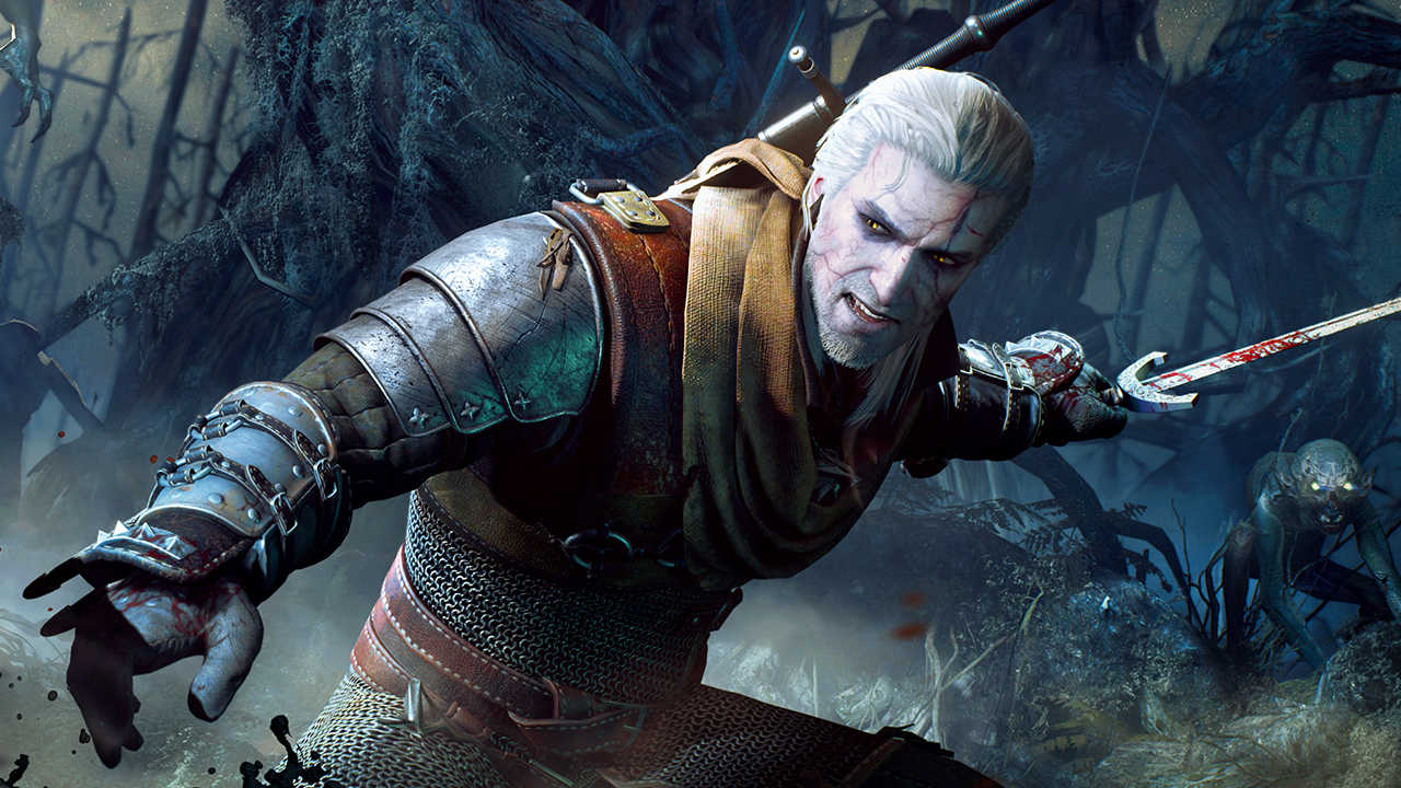 Wiedźmin 3 Dziki Gon - Geralt walczy z potworami, leje się krew- PG