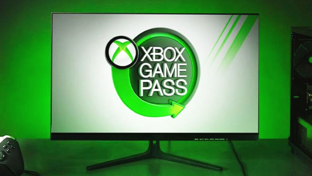 Xbox Game Pass - logo na monitorze