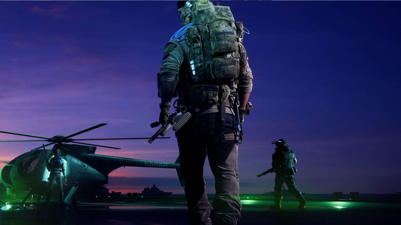 Battlefield 2042 - Hazard Zone - żołnierz idzie w stronę helikoptera